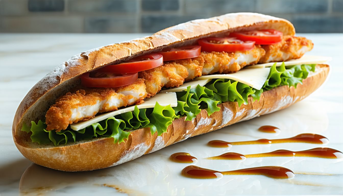 Sandwich cu snitel de pui